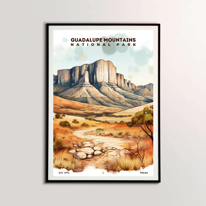 Guadalupe Mountains National Park Poster, Travel Art, Office Poster, Home Decor | S8